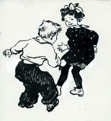 Яблонская Е.Н. Игра. Иллюстрация к книге Н. Забила "Катруся уже большая" М. "Детская 