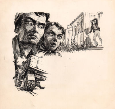 Заболотский Н.Н. Грузовик. Иллюстрация к журналу "Лесная новь". 1985 г. Бумага, тушь, перо. 