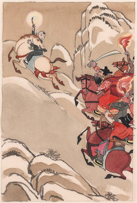 Гольц Н.Г. "Ма Лянь и волшебная кисть" Китайская сказка. Вариант иллюстрации к книге 