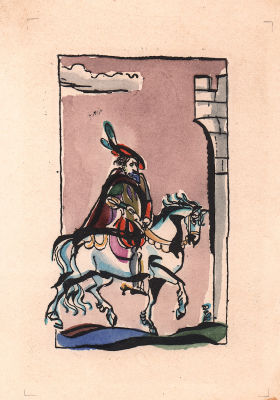 Траугот Г.А.В. Синяя борода. Оригинал иллюстрации к книге "Сказки матушки Гусыни, или Истории и 