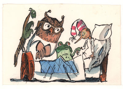 Скобелев М.А. Пациент скорее мертв. чем жив. Иллюстрация к книге М. А. Толстого "Золотой ключик 