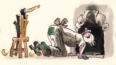 Скобелев М.А. ... долго смотрел в трубу. Иллюстрация к книге М. А. Толстого "Золотой ключик или 