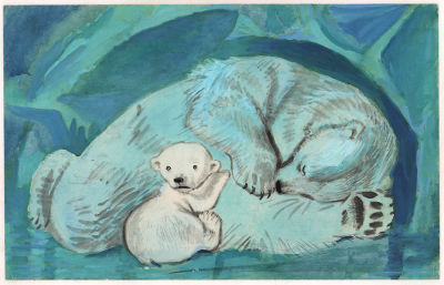 Лосин В., Вуколов О. Умка проснулся оттого, что у него зачесался нос...Оригинал иллюстрации к 