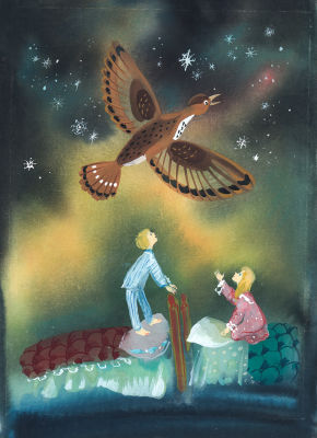 Коковкин А.В. Птица. Оригинал иллюстрации к книге А. Линдгрен "Крошка Нильс Карлсон" 