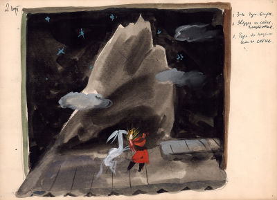 Севастьянов И.В. Жар - птица. Эскиз декорации к балету &laquo;Конёк-Горбунок, или Царь-девица&raquo; 