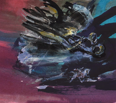 Траугот Г.А.В. Вариант рисунка к суперобложке книги Шандора Петефи. "Любовь и свобода." 1969 