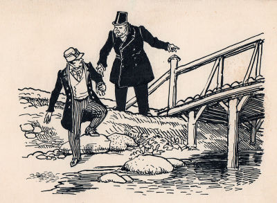 Лаптев А.М. Лжец. Оригинал иллюстрации к книге И. Крылова "Басни", 1957 г. . Бумага, тушь 