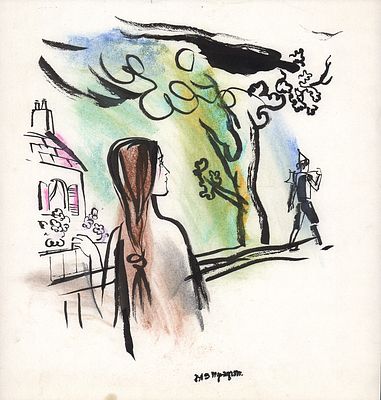 Траугот Г.А.В. Железный Дровосек уходит. Вариант иллюстрации к книге А. Волкова "Волшебник 