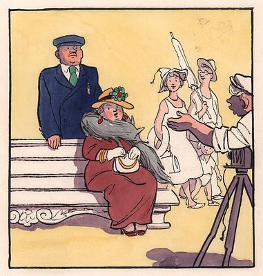 Щеглов Е.Б. Семейный портрет. 1960-е гг. Бумага, тушь, перо, акварель. Лист 32х28,2 см. 