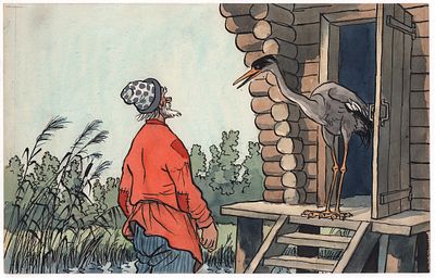 Семенов И.М. Все твои подарки плохие... Иллюстрация к кадру из диафильма &laquo;Скатерть, баранчик и 