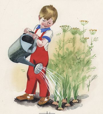 Афанасьева М.Л. Но не он ли в огороде Поработал за двоих? Оригинал иллюстрации к книге З. 