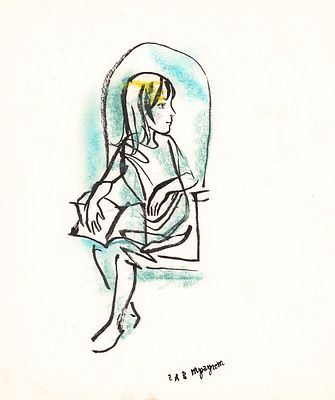 Траугот Г.А.В. А все-таки без волшебников скучно. Вариант иллюстрации к книге А. Волкова 