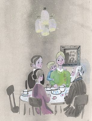 Митурич М.П. Приятно с мамой сесть! У мамы орден есть. Оригинал иллюстрации к книге А. Барто 