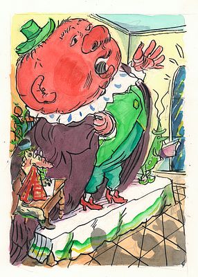 Каневский В.А. За последнее время доходы замка заметно уменьшились. Оригинал иллюстрации к 