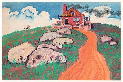 Мешков Е. А. Буратино потихоньку, вперед Карабаса и Дуремара, прибежал в харчевню. Иллюстрация 