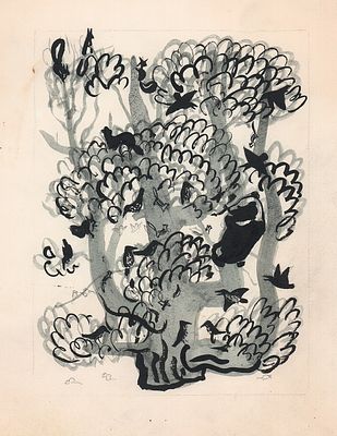 Митурич М.П. Дерево. Вариант рисунка на разворот титульного листа к книге Г. Снегирева 