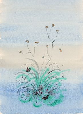 Митурич-Хлебникова В.М. Веселый мотылек. Оригинал иллюстрации к книге В. Хлебникова 