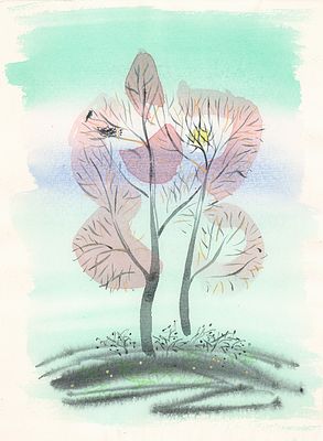 Митурич-Хлебникова В.М. Сквозь полет золотистого мячика. Вариант иллюстрации к книге В. 