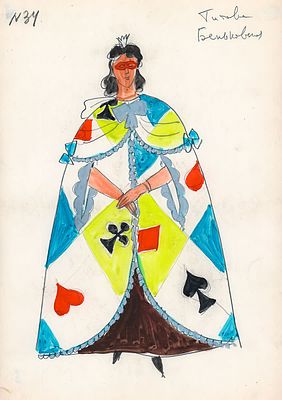 Севастьянов И.В. Эскиз театрального костюма (№34) к опере Дж. Верди "Сицилийская вечерня" для 