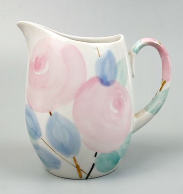 [Авторский советский фарфор] Яснецов В.К. Молочник "Утро" (Розы). Авторский образец. Фарфор 