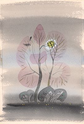 Митурич-Хлебникова В.М. Сквозь полет золотистого мячика. Вариант иллюстрации к книге В. 