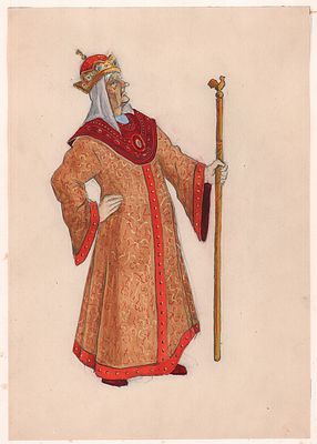 Морозова М.К. Старуха - царица. Иллюстрация к сказке А.С. Пушкина "Сказка о рыбаке и рыбке". 