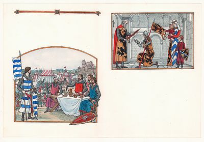 Алексеев В.Ф. Посвящение в рыцари. Оригинал иллюстрации к книге М.Ю. Медведева "Геральдика или 