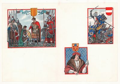 Алексеев В.Ф. Так появился герб графов Барселонских. Оригинал иллюстрации к книге М.Ю. 