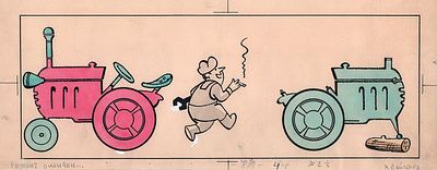 Вайсборд С.М. Ремонт окончен. Иллюстрация к журналу "Крокодил" 1970-е гг. Бумага, тушь, перо 