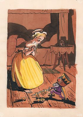 Гольц Н.Г. Увидав Мари, он опустился на одно колено. Иллюстрация к сказке Э.Т.А. Гофмана 