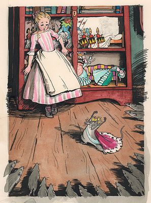 Гольц Н.Г. Скоро вылезло все тело громадной мыши. Вариант иллюстрации к сказке Э.Т.А. Гофмана 