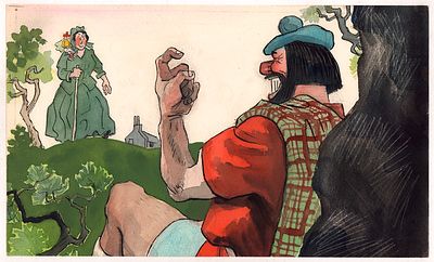 Ведерников Е.А. А великан тем временем уже поджидал их у входа. Оригинал иллюстрации к кадру из 