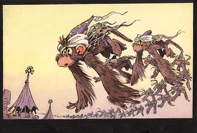 Мигунов Е.Т. И вот небо потемнело от стаи Летучих Обезьян. Вариант иллюстрации к кадру из 