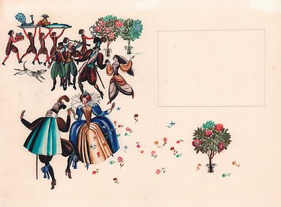 Лемкуль Ф.В. После ужина начались танцы. Оригинал иллюстрации к книге "Принцесса-мышка". М.: 