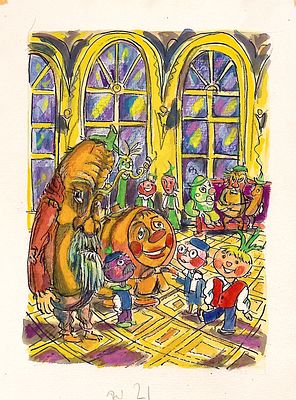 Каневский В.А. Вы тоже пришли на аукцион "Центральный"? Оригинал иллюстрации к книге Дж. 