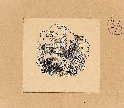 Бехтеев В.Г. Гроза (миниатюра). Концовка к книге В. Ирвинга "Рассказы и легенды" [Текст] : [для 