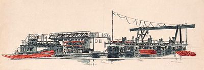 Заболотский Н.Н. Сортировочно-сплоточный агрегат. Иллюстрация к журналу "Лесная новь". 1978 г. 