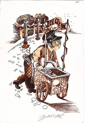 Златогоров Г.С. Мороженщик. Оригинал иллюстрации к книге П. Трэверс "Мэри Поппинс". Москва : 