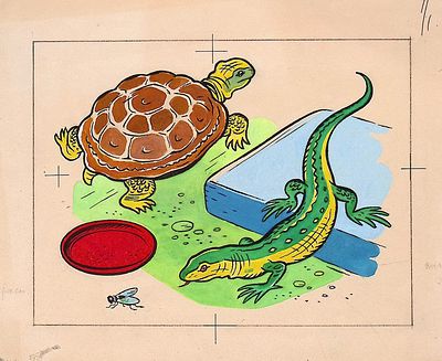 Зотов К.В. Живой уголок. Иллюстрация к книге "В живом уголке". 1960-е гг. Бумага, тушь 