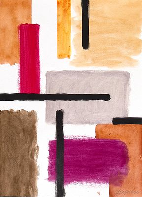 Коровин А.Ю. Композиция "Закованное Серебро". 1990-е гг. Бумага, смешанная техника. Лист 43х30 