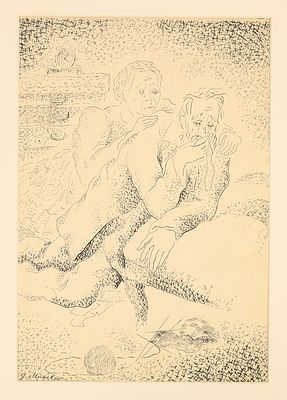 Мусатов Г.А. Все в слезах. Иллюстрация к М.Ф. Достоевскому "Униженные и оскорбленные". Прага 