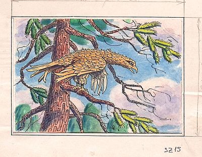 Сафиулин Х.А. На ветке. Оригинал иллюстрации к книге "Василиса Премудрая" М. : ИПК "Моск. 