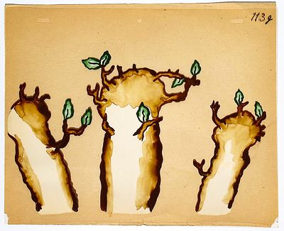 [Анимация]. Горленко А. и Гурьев А. Три дерева. Фаза движения к мультфильму "Увеличительное 