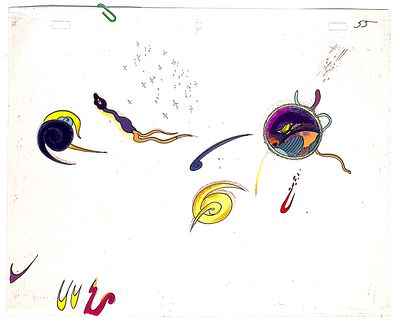 [Анимация]. Неизвестный художник. Микробы и бактерии. Фаза движения. Целлулоид, тушь 