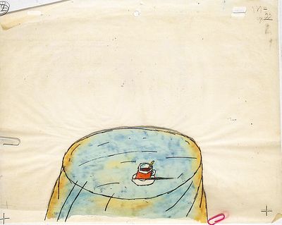 [Анимация]. Неизвестный художник. Чашка. Фаза движения. Целлулоид, тушь, заливочная краска. 