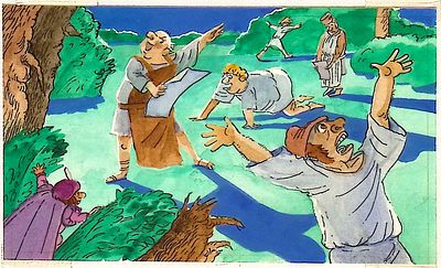 [Анимация]. Пророкова Е.Ю. Поиски. Эскиз кадра для мультфильма по комедии В. Шекспира "Сон в 