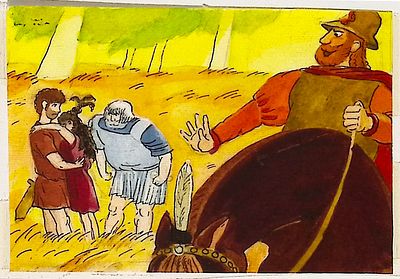 [Анимация]. Пророкова Е.Ю. Разборки. Эскиз кадра для мультфильма по комедии В. Шекспира "Сон в 