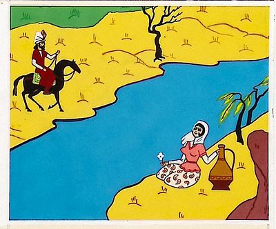 [Анимация]. Рзагулиев Эльбек. На берегах одной реки. Эскиз кадра для мультфильма "Фитнэ", 1970 