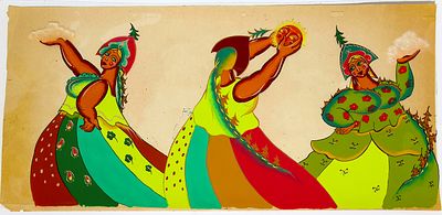 [Анимация]. Фёдорова Е.Ю. Танец (1). Фаза движения. Целлулоид, тушь, заливочная краска. Лист 