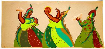 [Анимация]. Фёдорова Е.Ю. Танец (2). Фаза движения. Целлулоид, тушь, заливочная краска. Лист 